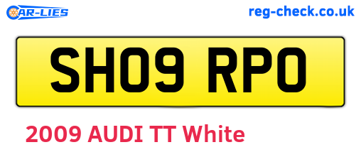 SH09RPO are the vehicle registration plates.