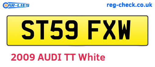 ST59FXW are the vehicle registration plates.