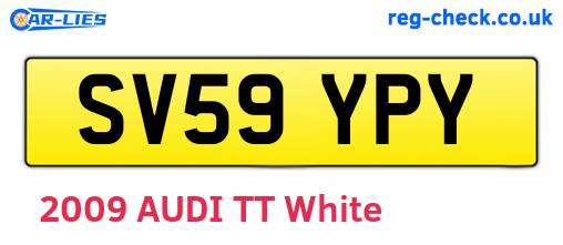 SV59YPY are the vehicle registration plates.