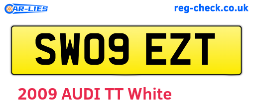 SW09EZT are the vehicle registration plates.
