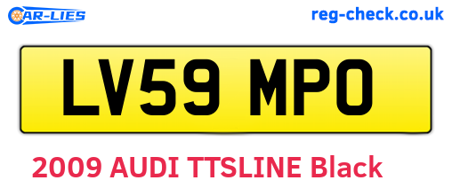 LV59MPO are the vehicle registration plates.
