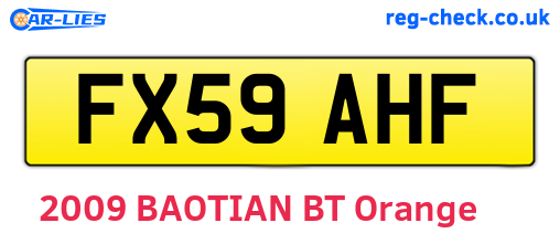 FX59AHF are the vehicle registration plates.