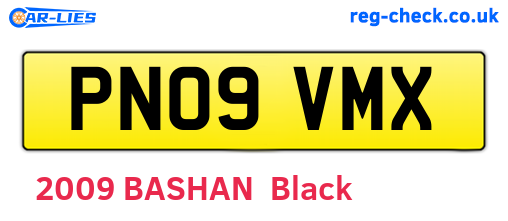 PN09VMX are the vehicle registration plates.