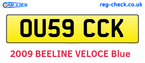 OU59CCK are the vehicle registration plates.