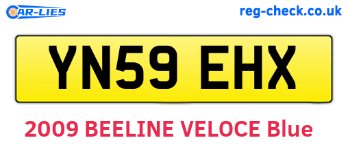 YN59EHX are the vehicle registration plates.