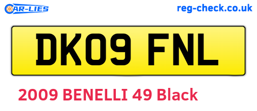 DK09FNL are the vehicle registration plates.