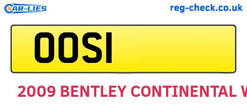 OOS1 are the vehicle registration plates.