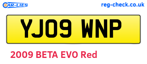 YJ09WNP are the vehicle registration plates.
