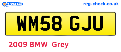 WM58GJU are the vehicle registration plates.