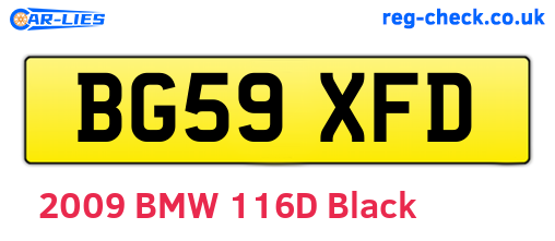 BG59XFD are the vehicle registration plates.