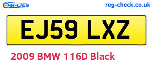 EJ59LXZ are the vehicle registration plates.