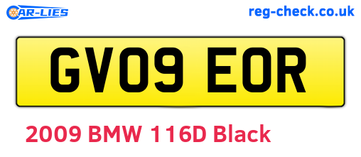 GV09EOR are the vehicle registration plates.