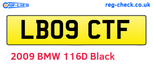 LB09CTF are the vehicle registration plates.