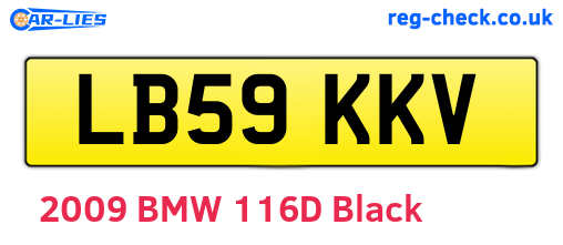 LB59KKV are the vehicle registration plates.