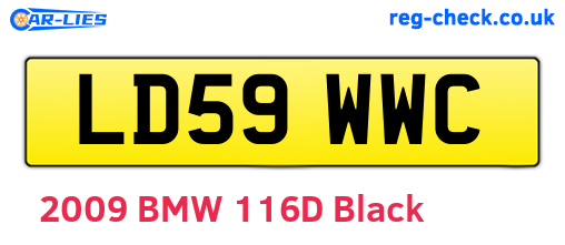 LD59WWC are the vehicle registration plates.