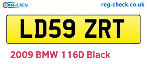 LD59ZRT are the vehicle registration plates.