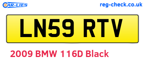 LN59RTV are the vehicle registration plates.