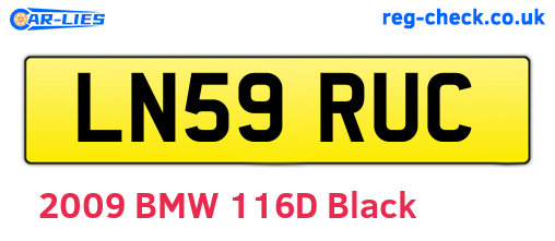 LN59RUC are the vehicle registration plates.