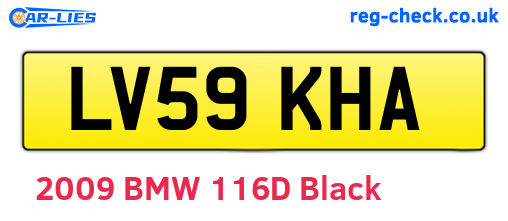 LV59KHA are the vehicle registration plates.