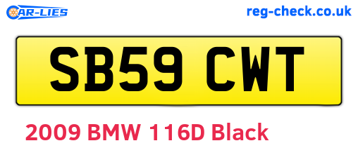 SB59CWT are the vehicle registration plates.