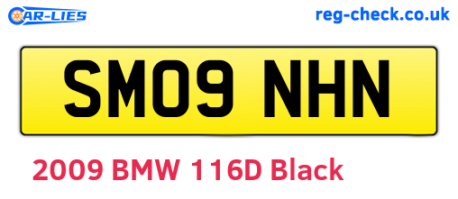 SM09NHN are the vehicle registration plates.