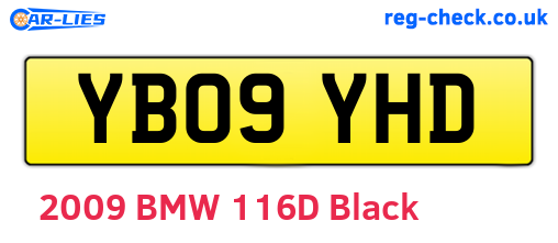 YB09YHD are the vehicle registration plates.