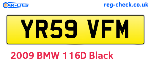 YR59VFM are the vehicle registration plates.