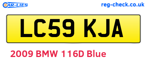 LC59KJA are the vehicle registration plates.