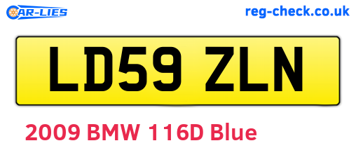 LD59ZLN are the vehicle registration plates.