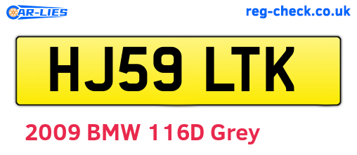 HJ59LTK are the vehicle registration plates.