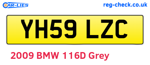 YH59LZC are the vehicle registration plates.