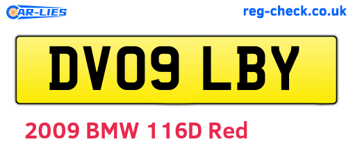 DV09LBY are the vehicle registration plates.