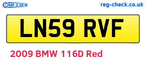 LN59RVF are the vehicle registration plates.