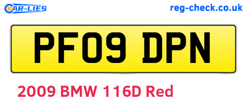 PF09DPN are the vehicle registration plates.
