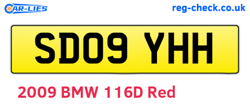 SD09YHH are the vehicle registration plates.
