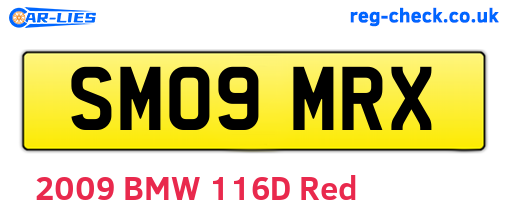 SM09MRX are the vehicle registration plates.