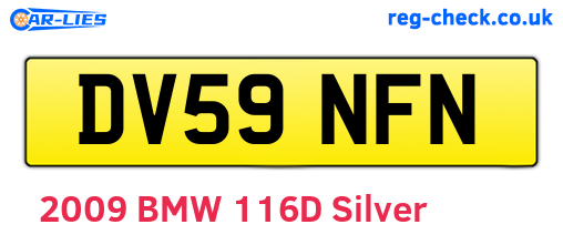 DV59NFN are the vehicle registration plates.
