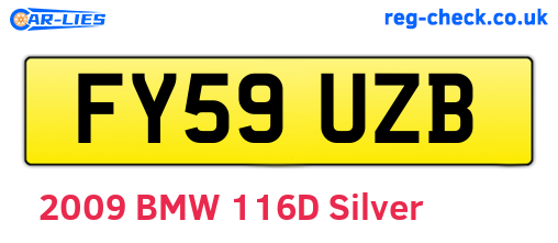 FY59UZB are the vehicle registration plates.