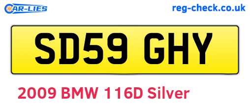 SD59GHY are the vehicle registration plates.