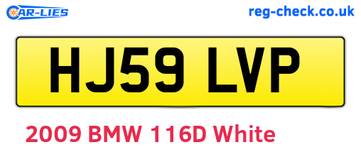 HJ59LVP are the vehicle registration plates.