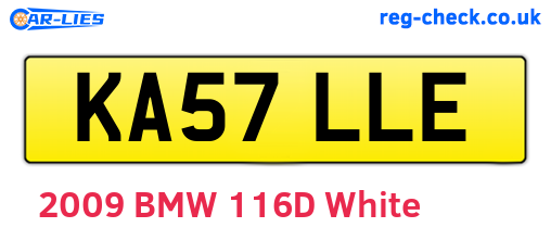 KA57LLE are the vehicle registration plates.