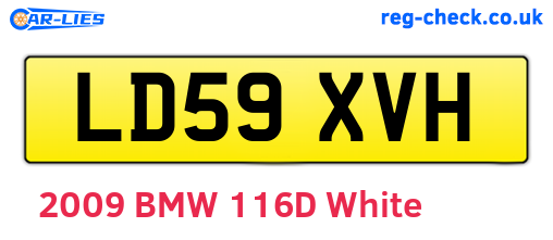 LD59XVH are the vehicle registration plates.