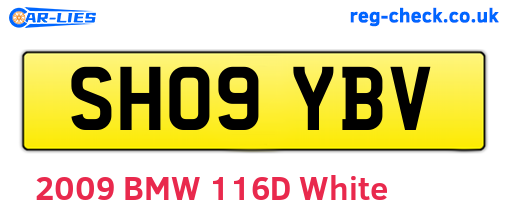 SH09YBV are the vehicle registration plates.