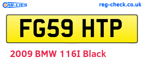 FG59HTP are the vehicle registration plates.