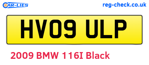 HV09ULP are the vehicle registration plates.