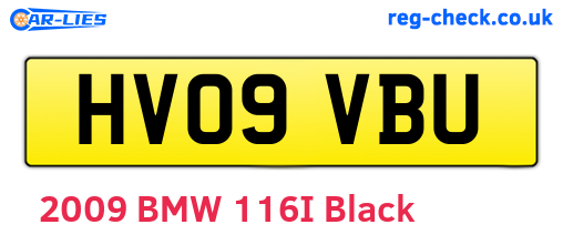 HV09VBU are the vehicle registration plates.