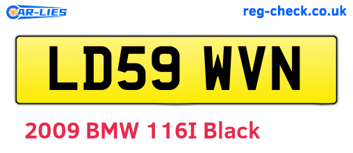 LD59WVN are the vehicle registration plates.