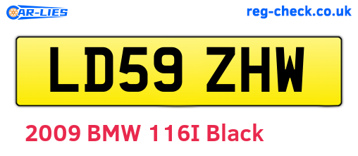 LD59ZHW are the vehicle registration plates.