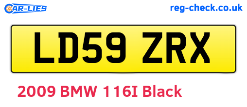 LD59ZRX are the vehicle registration plates.