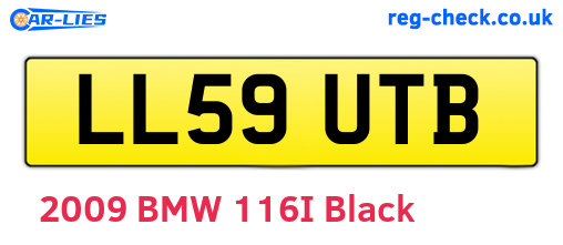 LL59UTB are the vehicle registration plates.